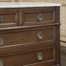 19th Century French Louis XVI Mahogany Commode with Carrara Marble Top