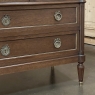 19th Century French Louis XVI Mahogany Commode with Carrara Marble Top