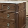 19th Century French Louis XVI Mahogany Commode with Carrara Marble Top