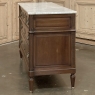 19th Century French Louis XVI Mahogany Commode with Carrara Marble Top