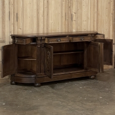 19th Century French Walnut Neoclassical Buffet with Four Seasons