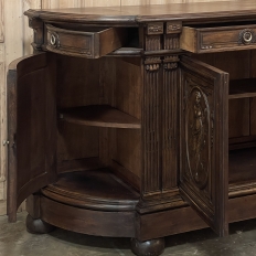 19th Century French Walnut Neoclassical Buffet with Four Seasons