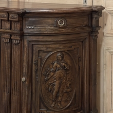 19th Century French Walnut Neoclassical Buffet with Four Seasons