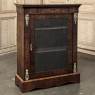 19th Century French Empire Revival Inlaid Walnut Vitrine