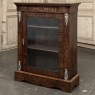 19th Century French Empire Revival Inlaid Walnut Vitrine