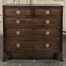 Antique English Mahogany Veneer Chest of Drawers