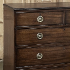 Antique English Mahogany Veneer Chest of Drawers