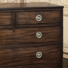 Antique English Mahogany Veneer Chest of Drawers