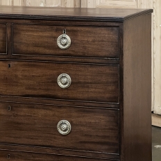 Antique English Mahogany Veneer Chest of Drawers