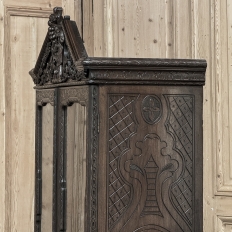 19th Century Dutch Hand Carved Walnut Vitrine by Horrix