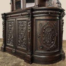 19th Century French Renaissance Two-Tiered Bookcase ~ Bibliotheque