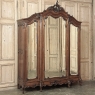 19th Century French Louis XV Walnut Triple Armoire