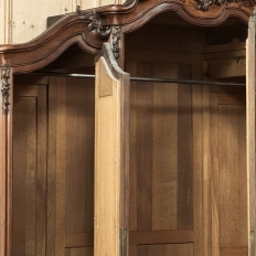 19th Century French Louis XV Walnut Triple Armoire