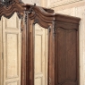 19th Century French Louis XV Walnut Triple Armoire