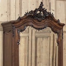 19th Century French Louis XV Walnut Triple Armoire