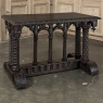 19th Century French Napoleon III Period Gothic Revival Walnut Library Table