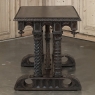 19th Century French Napoleon III Period Gothic Revival Walnut Library Table