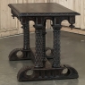 19th Century French Napoleon III Period Gothic Revival Walnut Library Table