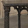 19th Century French Napoleon III Period Gothic Revival Walnut Library Table