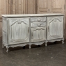 Antique Country French Whitewashed Oak Buffet ~ Enfilade