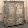 Mid-19th Century English Oak Wardrobe in Stripped Oak