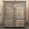 Mid-19th Century English Oak Wardrobe in Stripped Oak