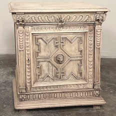 19th Century Flemish Renaissance Confiturier ~ Cabinet in Stripped Oak