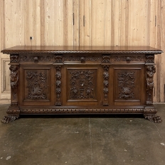 Antique Grand Italian Renaissance Walnut Buffet