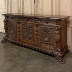 Antique Grand Italian Renaissance Walnut Buffet