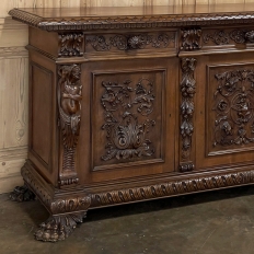 Antique Grand Italian Renaissance Walnut Buffet