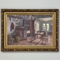 Antique Framed Oil Painting on Canvas by Victor Waegemaeckers