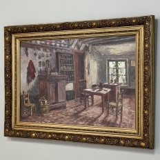 Antique Framed Oil Painting on Canvas by Victor Waegemaeckers