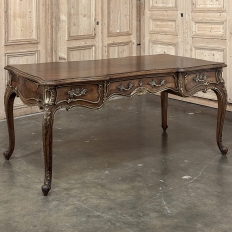 19th Century French Louis XV Walnut Desk ~ Bureau Plat