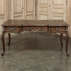 19th Century French Louis XV Walnut Desk ~ Bureau Plat