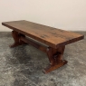 Antique Rustic Country French Trestle Coffee Table