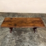 Antique Rustic Country French Trestle Coffee Table