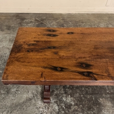 Antique Rustic Country French Trestle Coffee Table