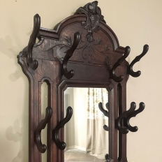 19th Century French Henri II Oak Hall Tree ~ Coat Rack