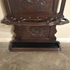 19th Century French Henri II Oak Hall Tree ~ Coat Rack