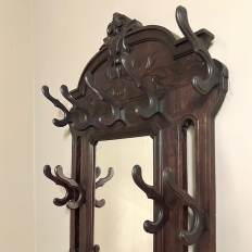 19th Century French Henri II Oak Hall Tree ~ Coat Rack