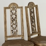 Pair 19th Century French Giltwood Louis XVI Salon Chairs with Cane Seats