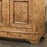 Early 19th Century French Charles X Burl Fruitwood Buffet with Carrara Marble Top