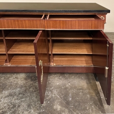 Antique French Empire Mahogany Buffet ~ Credenza with Slate Top