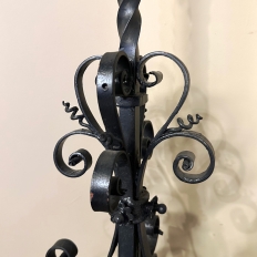 Pair 19th Century French Wrought Iron Garden Lanterns