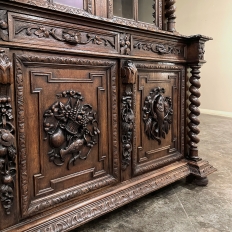 19th Century French Renaissance Triple Hunt Bookcase