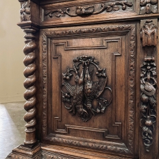 19th Century French Renaissance Triple Hunt Bookcase