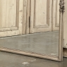Antique Country French Louis XVI Carved Mirror in Stripped Oak