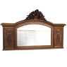 Antique French Louis XVI Walnut Mantel Mirror