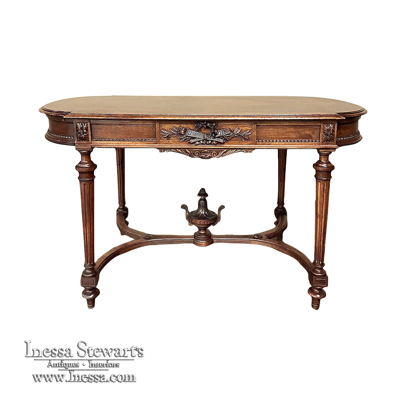 19th Century French Louis XVI Walnut Writing Table ~ Desk