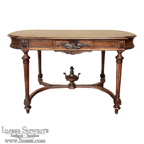 19th Century French Louis XVI Walnut Writing Table ~ Desk